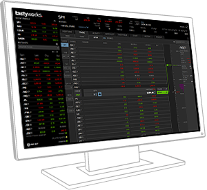 Active trader interface on desktop computer